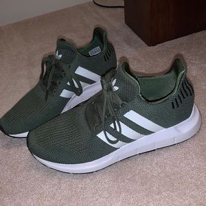 Green Adidas sneakers (barely worn!!!)